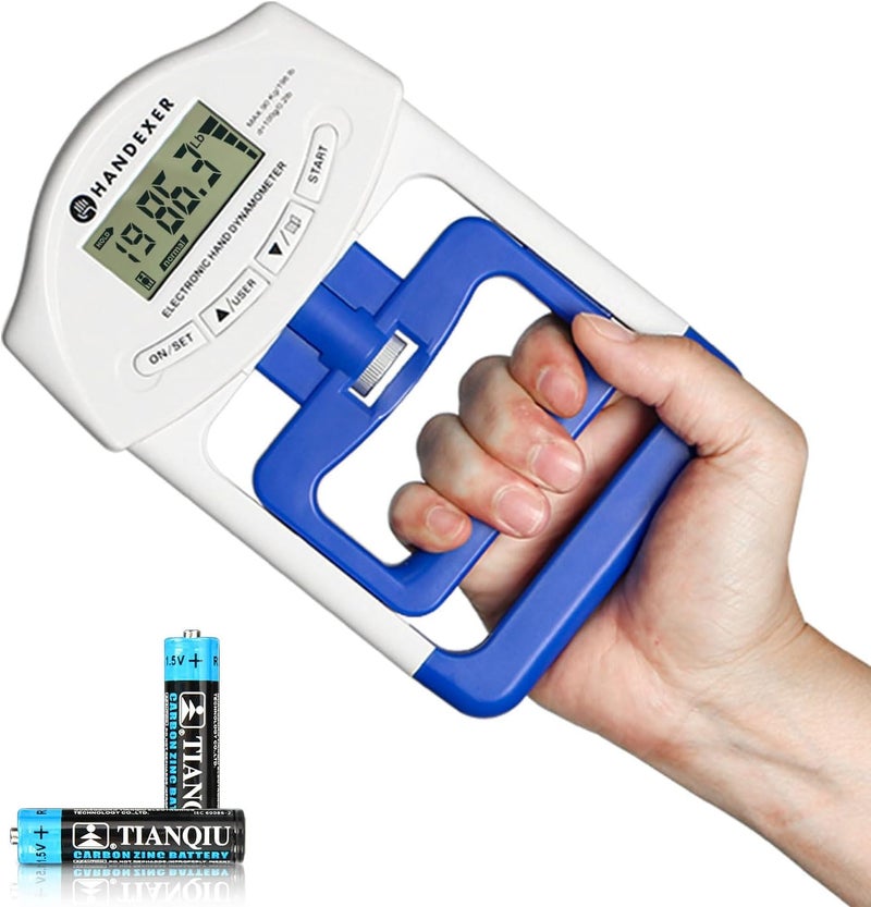 Handexer Grip Strength Tester 265lb/120kg, Digital Hand Dynamometer FDA Registered with Backlit LCD for Grip Strength Testing and Training - Image 1